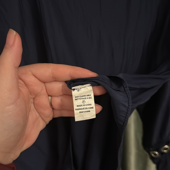 Ramy Brook Navy Blouse Size P Oversized EUC Designer Top - Picture 5 of 6